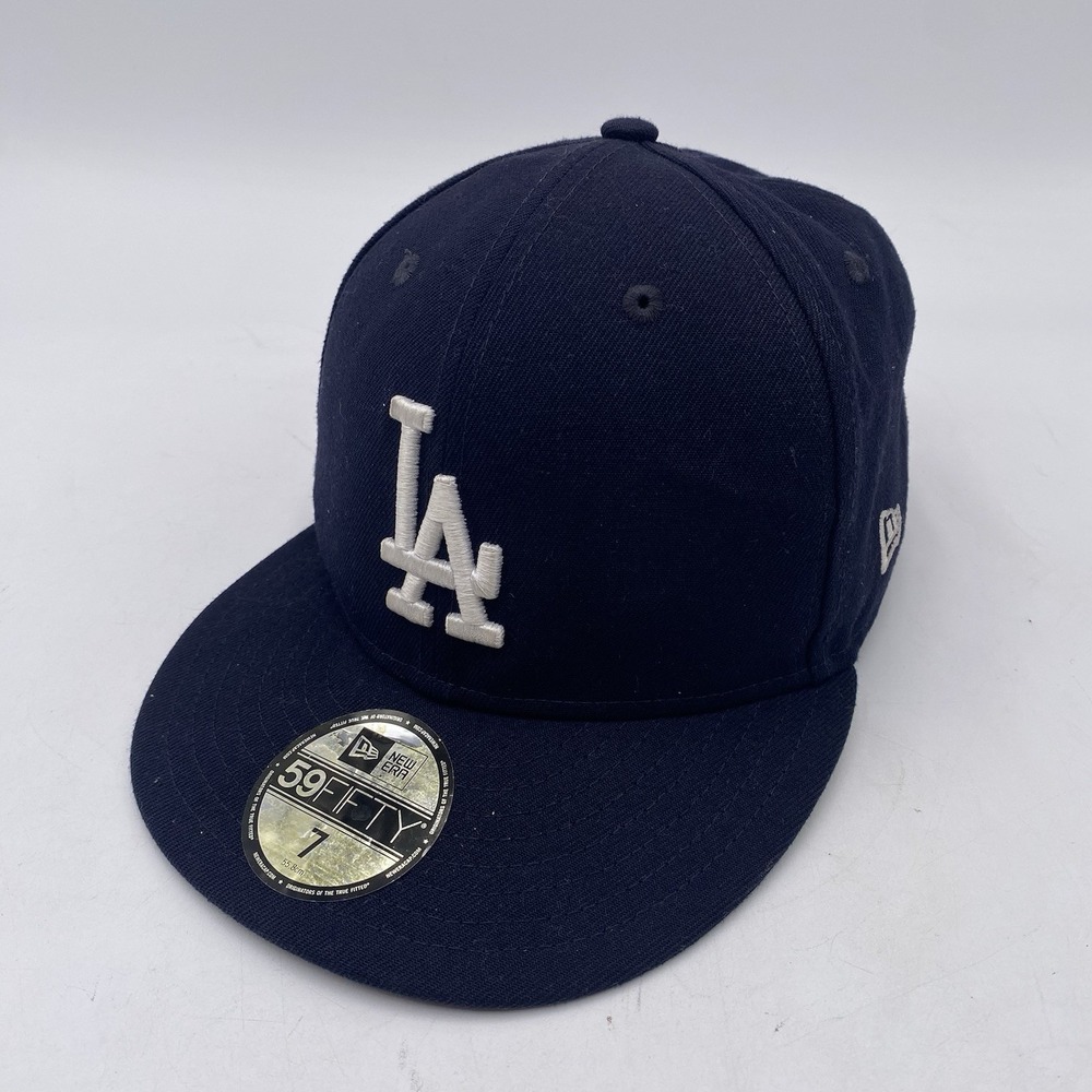 Los Angeles Dodgers Hat Dark Blue New Era 59fifty 7 On The Field Cleaned